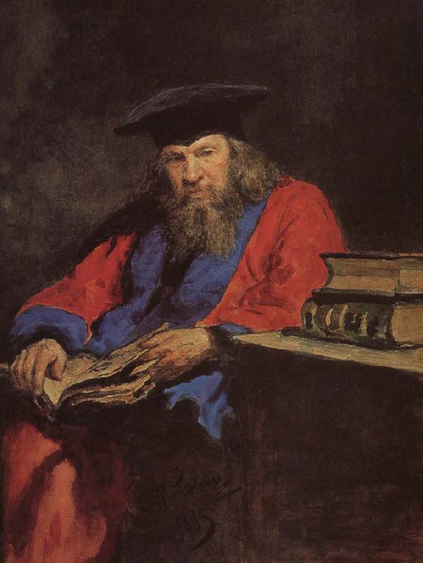Ilia Efimovich Repin Mendeleev portrait oil painting image